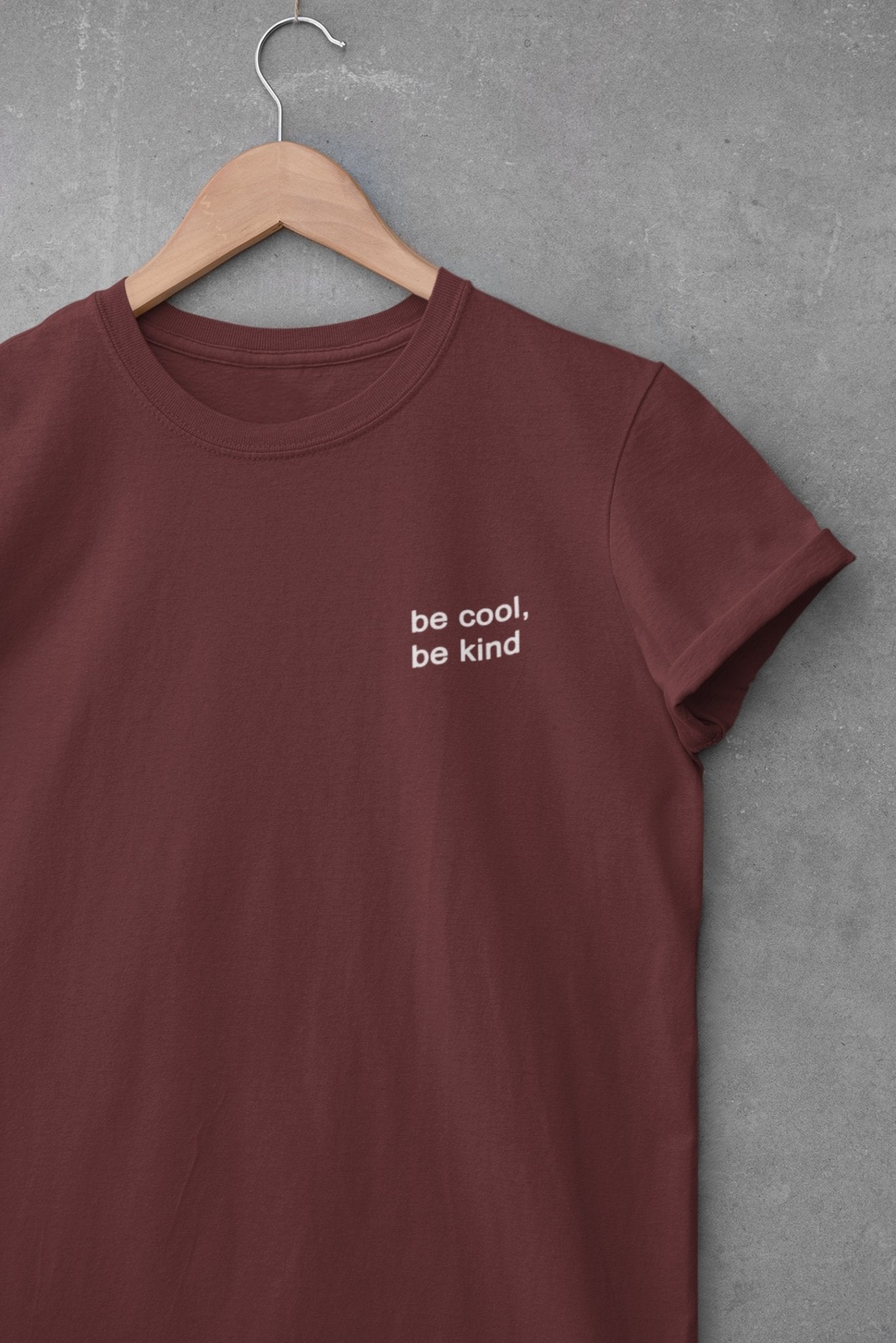 Be Cool Be Kind Minimal Womens Half Sleeves T-shirt- FunkyTeesClub - Funky Tees Club