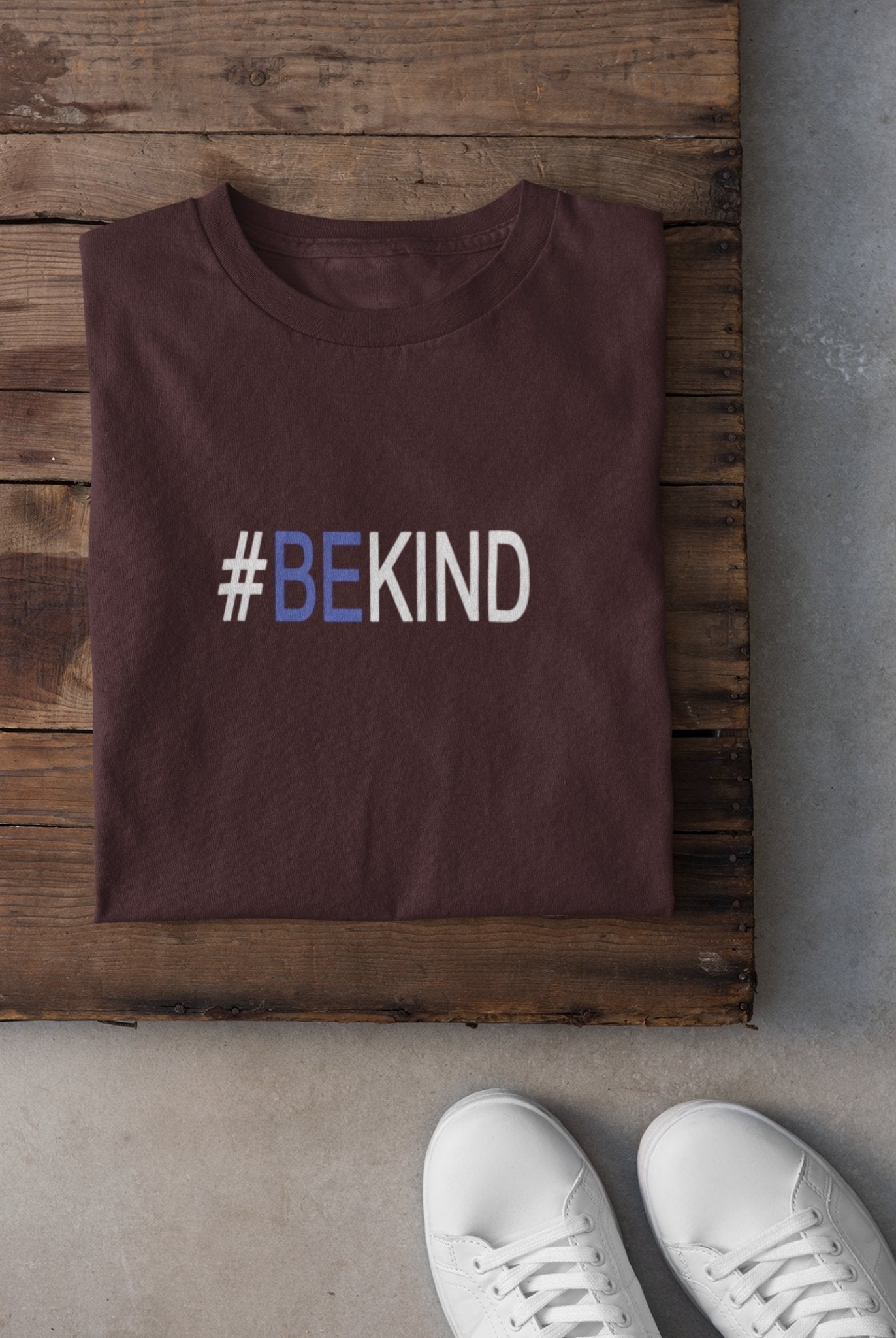 Be Kind Mens Half Sleeves T-shirt- FunkyTeesClub - Funky Tees Club