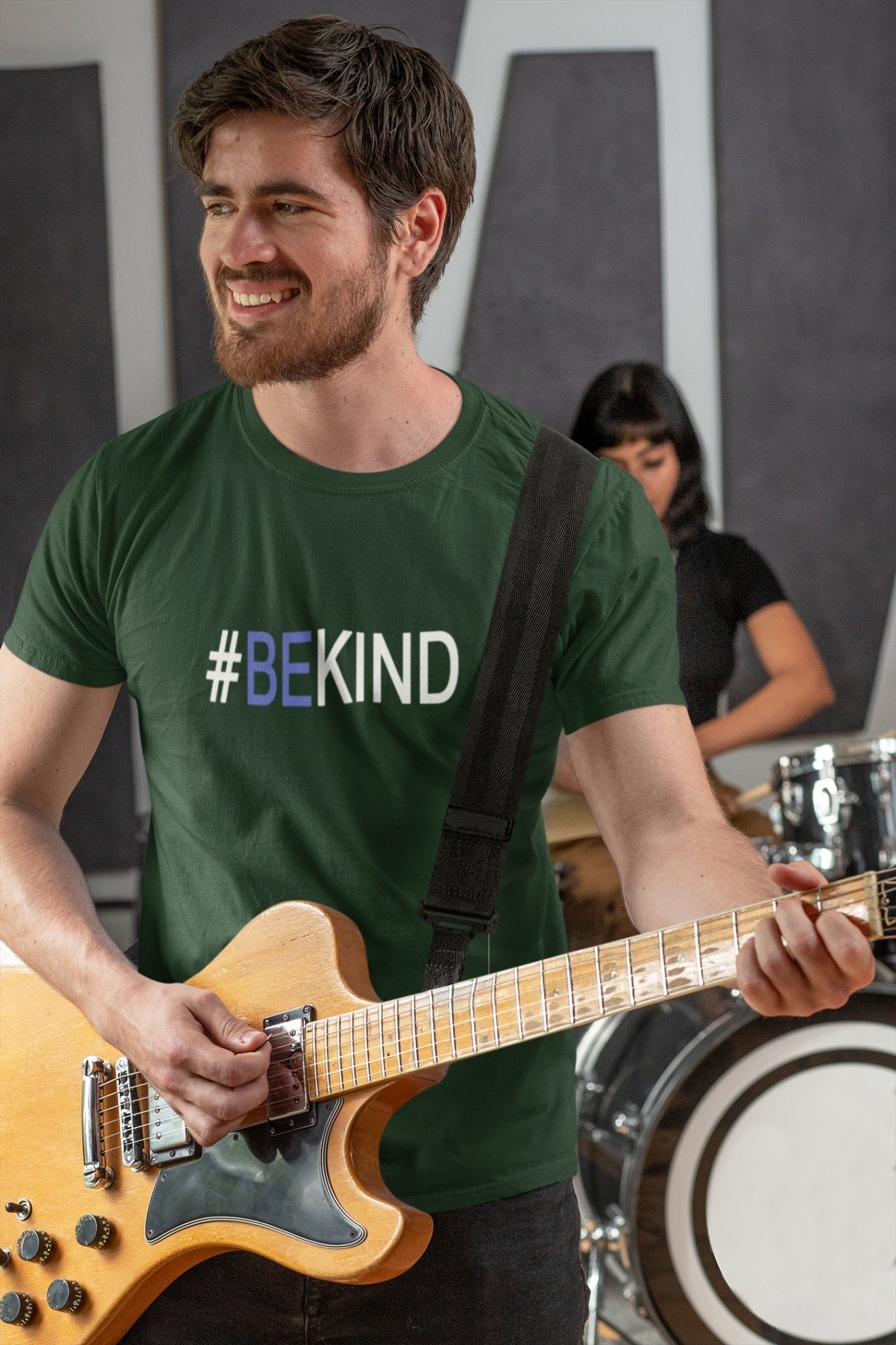Be Kind Mens Half Sleeves T-shirt- FunkyTeesClub - Funky Tees Club