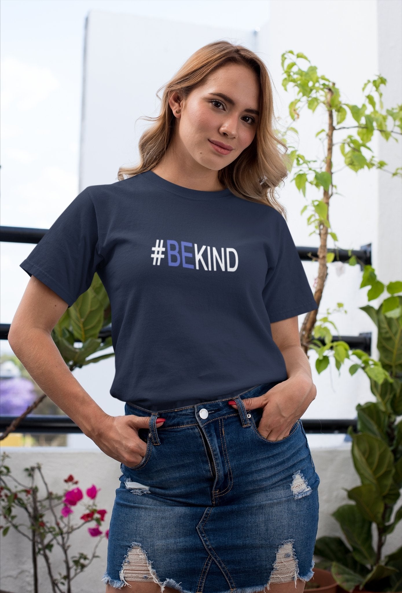 Be Kind Women Half Sleeves T-shirt- FunkyTeesClub - Funky Tees Club