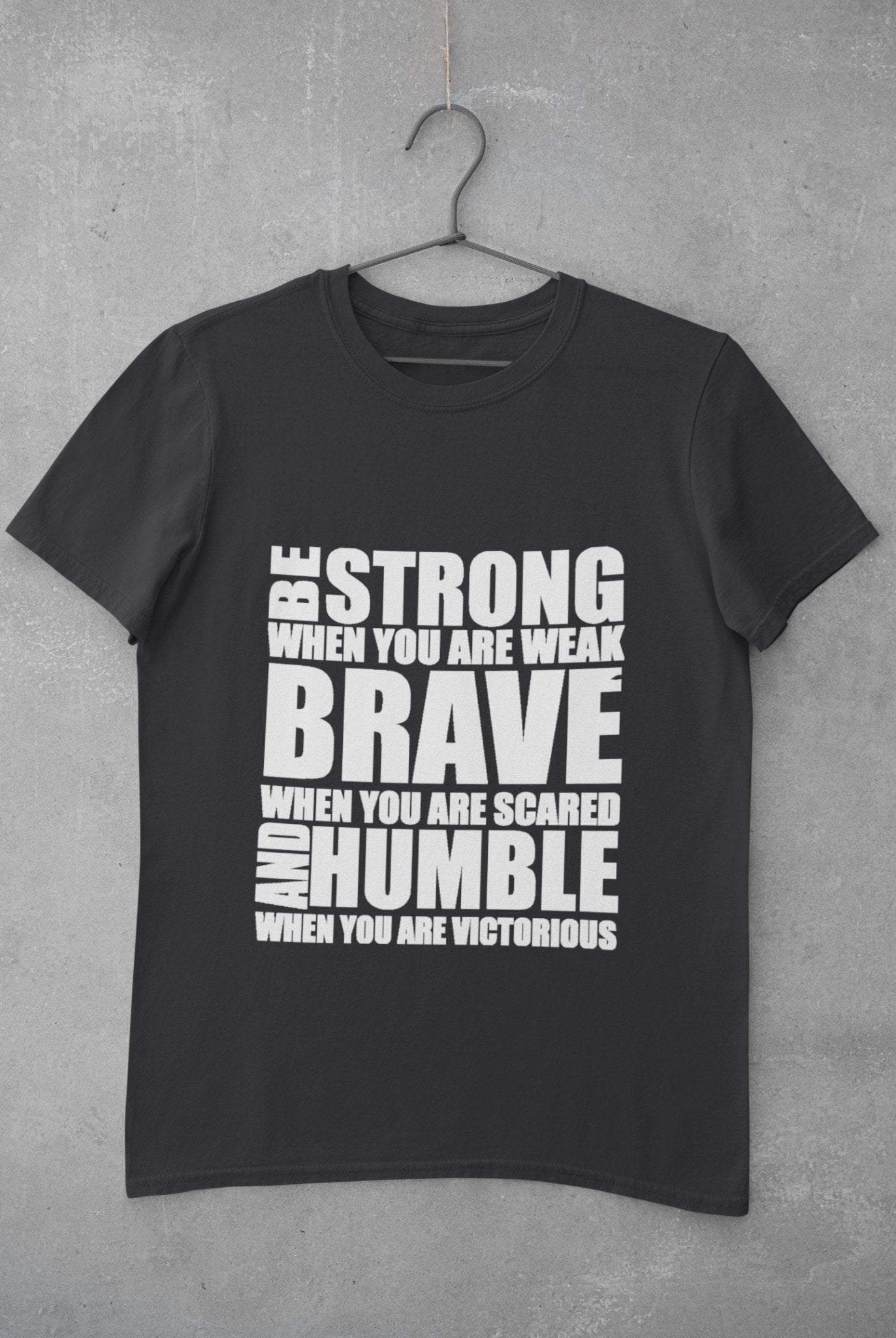 Be Strong Mens Half Sleeves T-shirt- FunkyTeesClub - Funky Tees Club