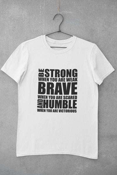 Be Strong Mens Half Sleeves T-shirt- FunkyTeesClub - Funky Tees Club