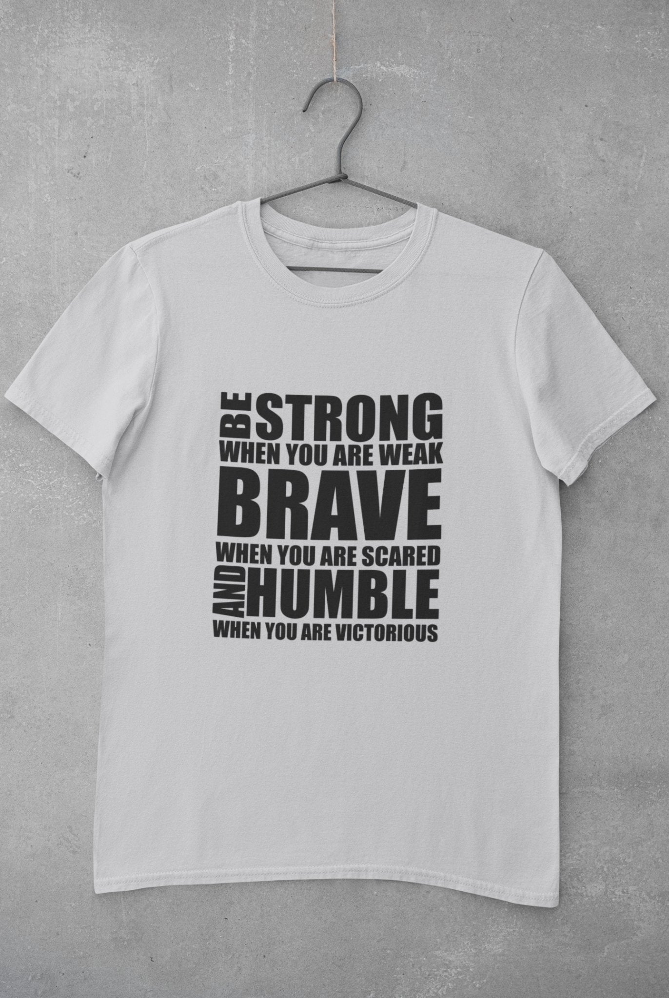 Be Strong Mens Half Sleeves T-shirt- FunkyTeesClub - Funky Tees Club