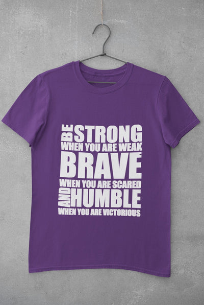 Be Strong Women Half Sleeves T-shirt- FunkyTeesClub - Funky Tees Club