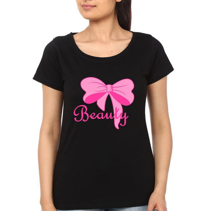 Beast Beauty Couple Half Sleeves T-Shirts -FunkyTees - Funky Tees Club