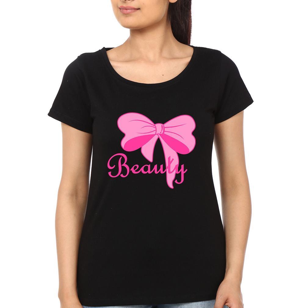 Beast Beauty Couple Half Sleeves T-Shirts -FunkyTees - Funky Tees Club