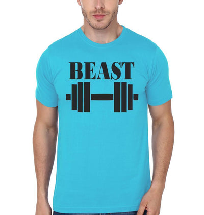 Beast & Beauty Couple Half Sleeves T-Shirts -FunkyTees - Funky Tees Club