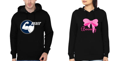 Beast Beauty Couple Hoodie-FunkyTees - Funky Tees Club
