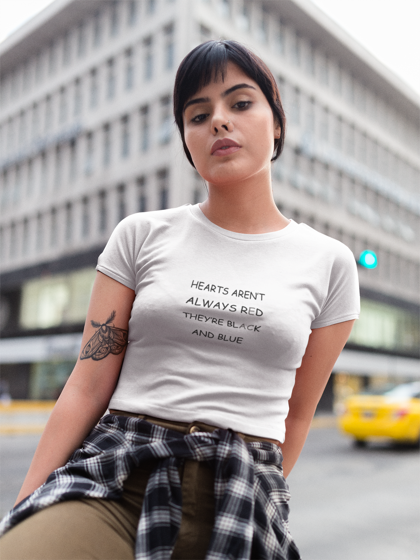 Hearts Arent Quotes Women Crop Top- FunkyTeesClub