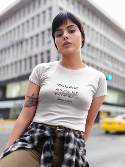 Hearts Arent Quotes Women Crop Top- FunkyTeesClub