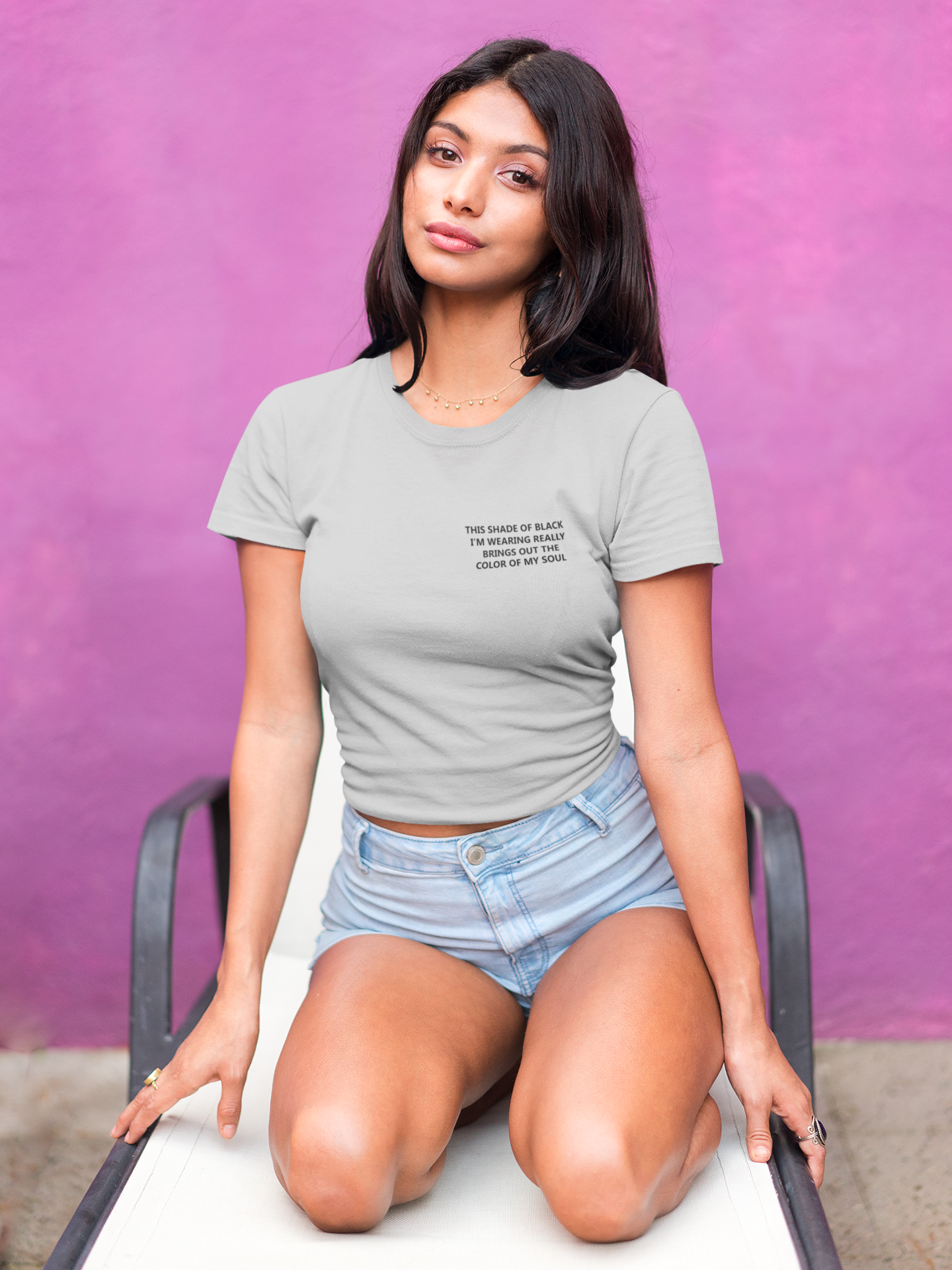 This Shade Of Black I Am Wearing Quotes Women Crop Top- FunkyTeesClub