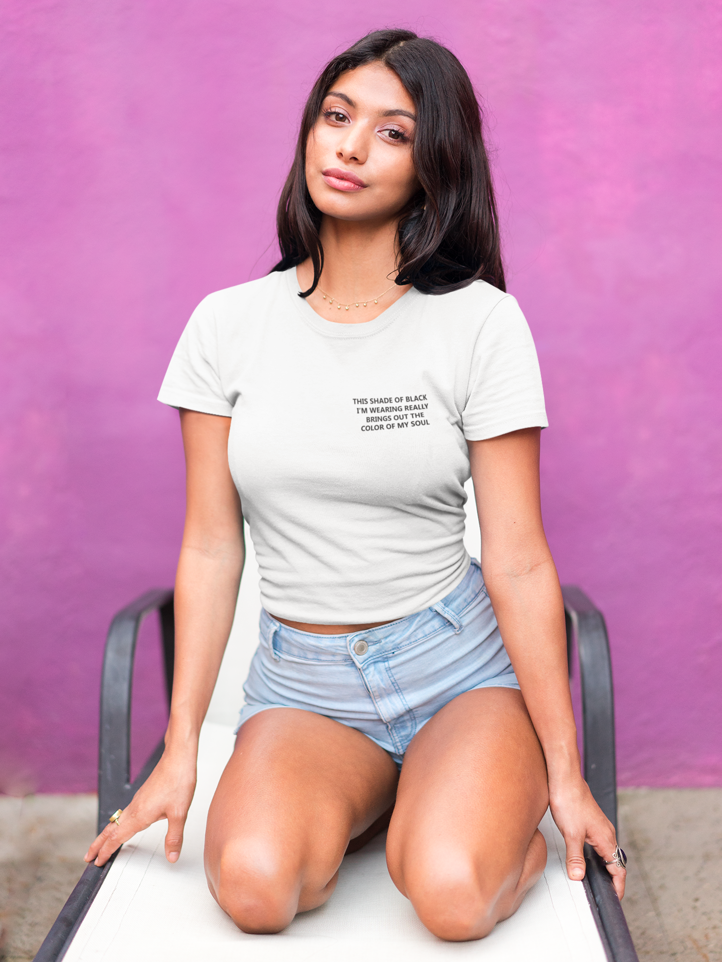 This Shade Of Black I Am Wearing Quotes Women Crop Top- FunkyTeesClub