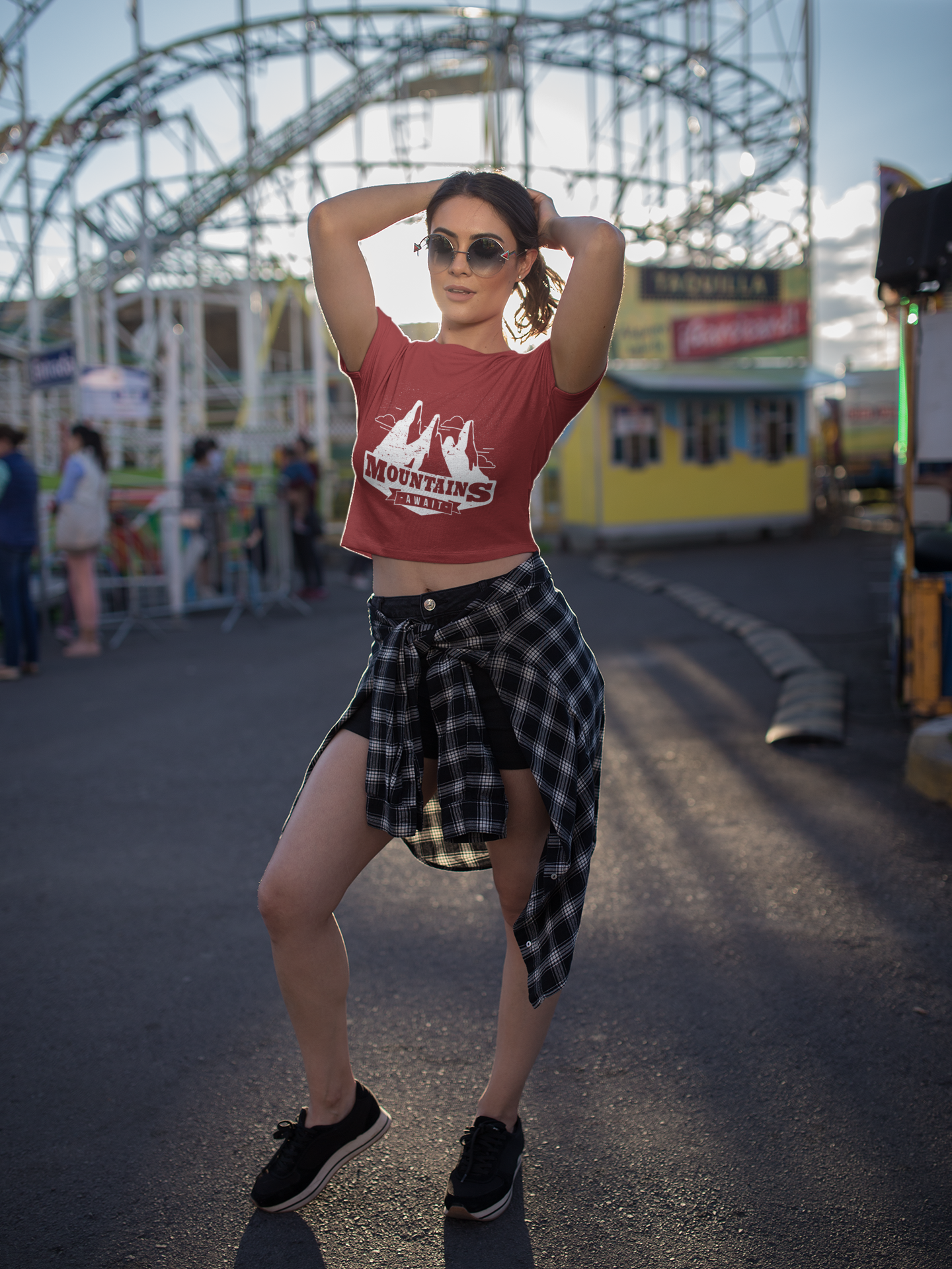 Mountain Women Crop Top- FunkyTeesClub