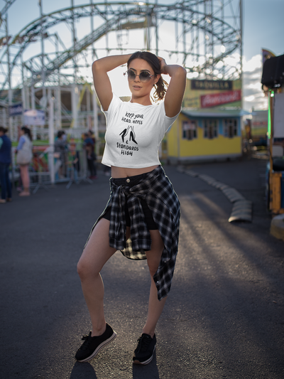 Heels Women Crop Top- FunkyTeesClub