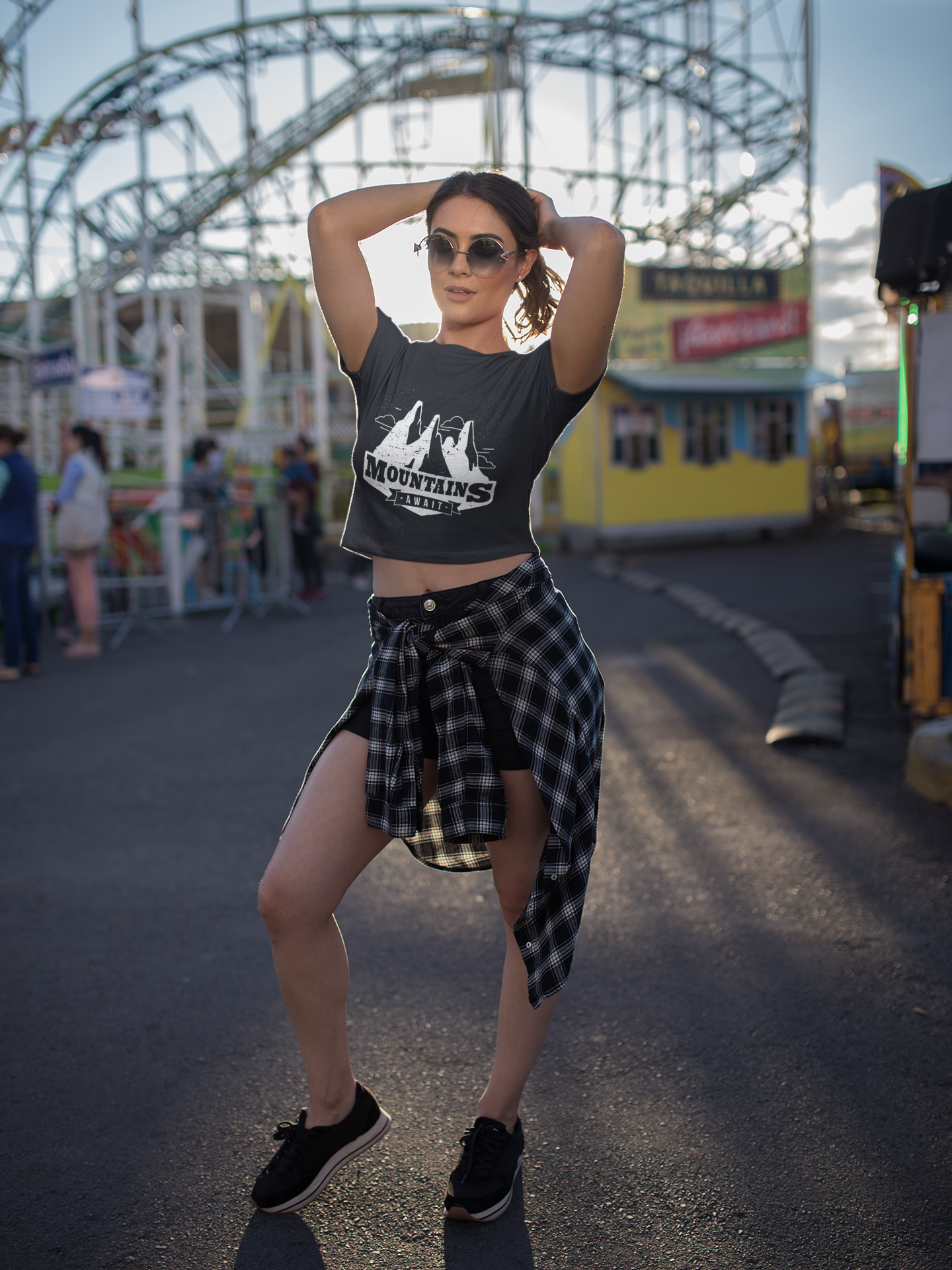Mountain Women Crop Top- FunkyTeesClub