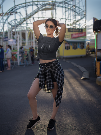 Heels Women Crop Top- FunkyTeesClub