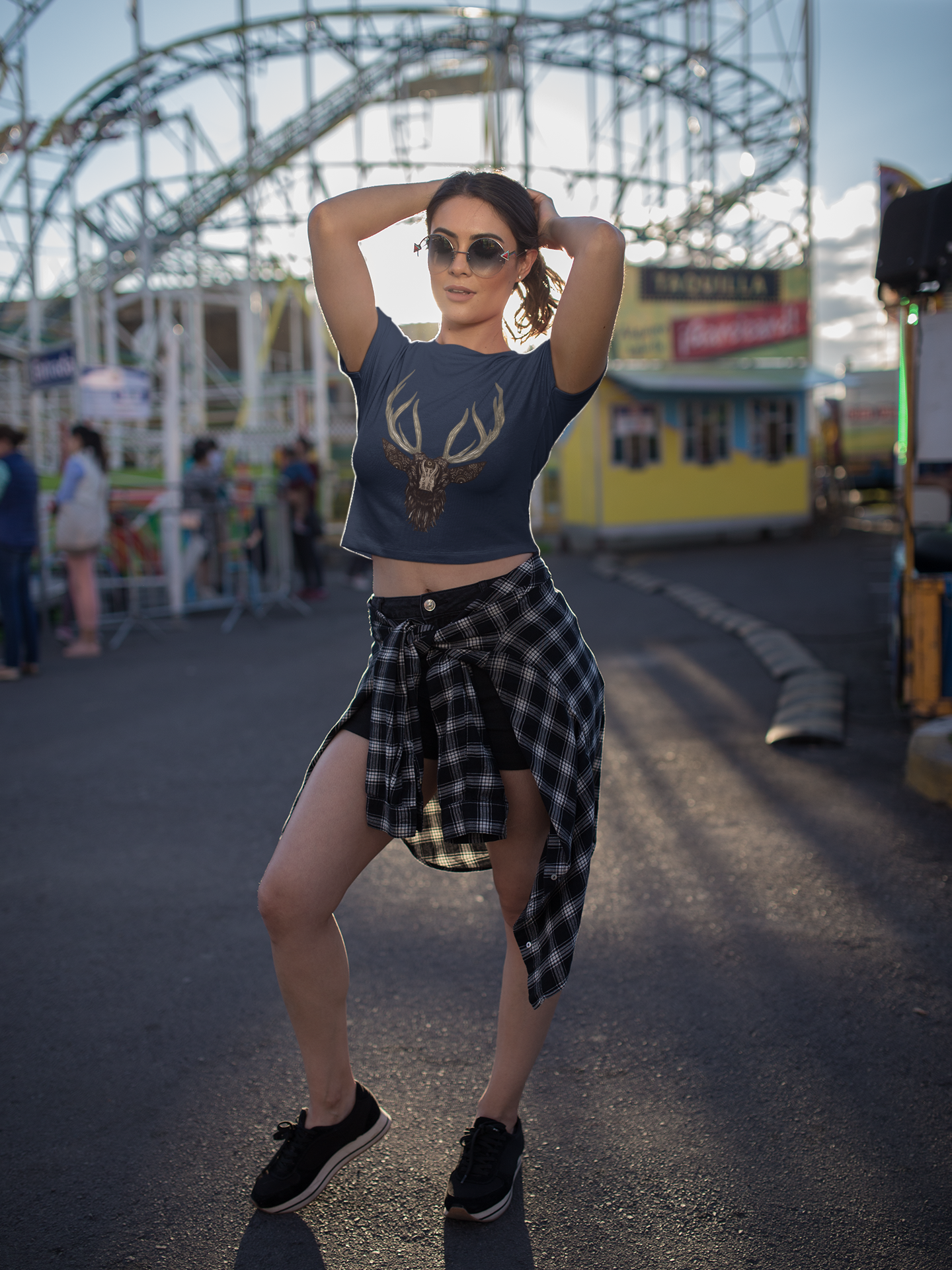 Deer Women Crop Top- FunkyTeesClub