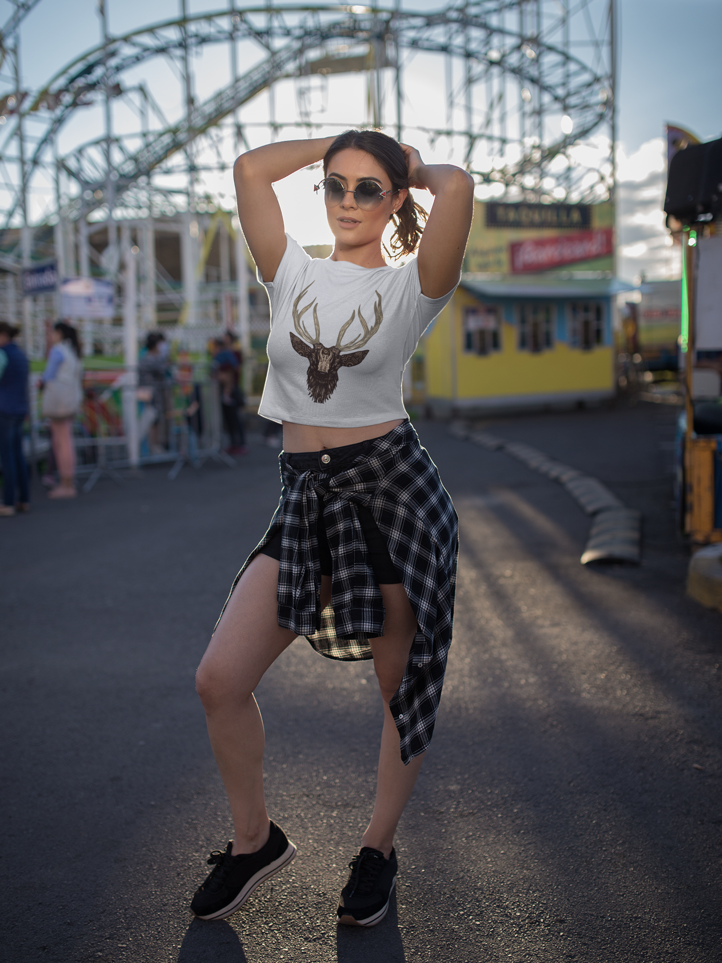 Deer Women Crop Top- FunkyTeesClub