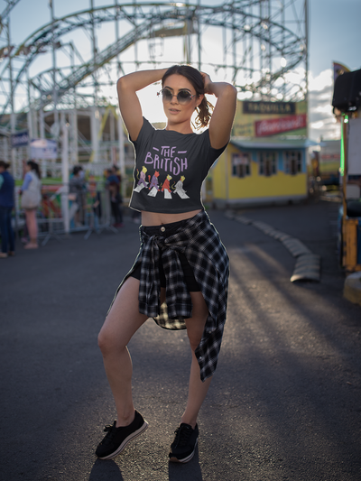 The British Women Crop Top- FunkyTeesClub