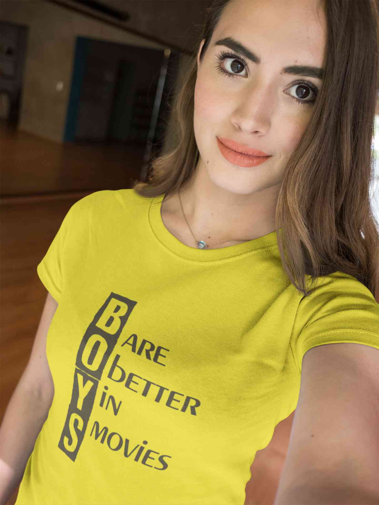 Boys Are Better In Movies Typography Women Half Sleeves T-shirt- FunkyTeesClub
