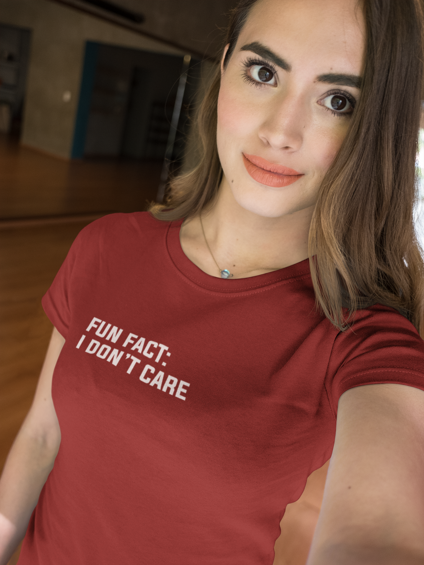 Fun Fact I Dont Care Women Half Sleeves T-shirt- FunkyTeesClub