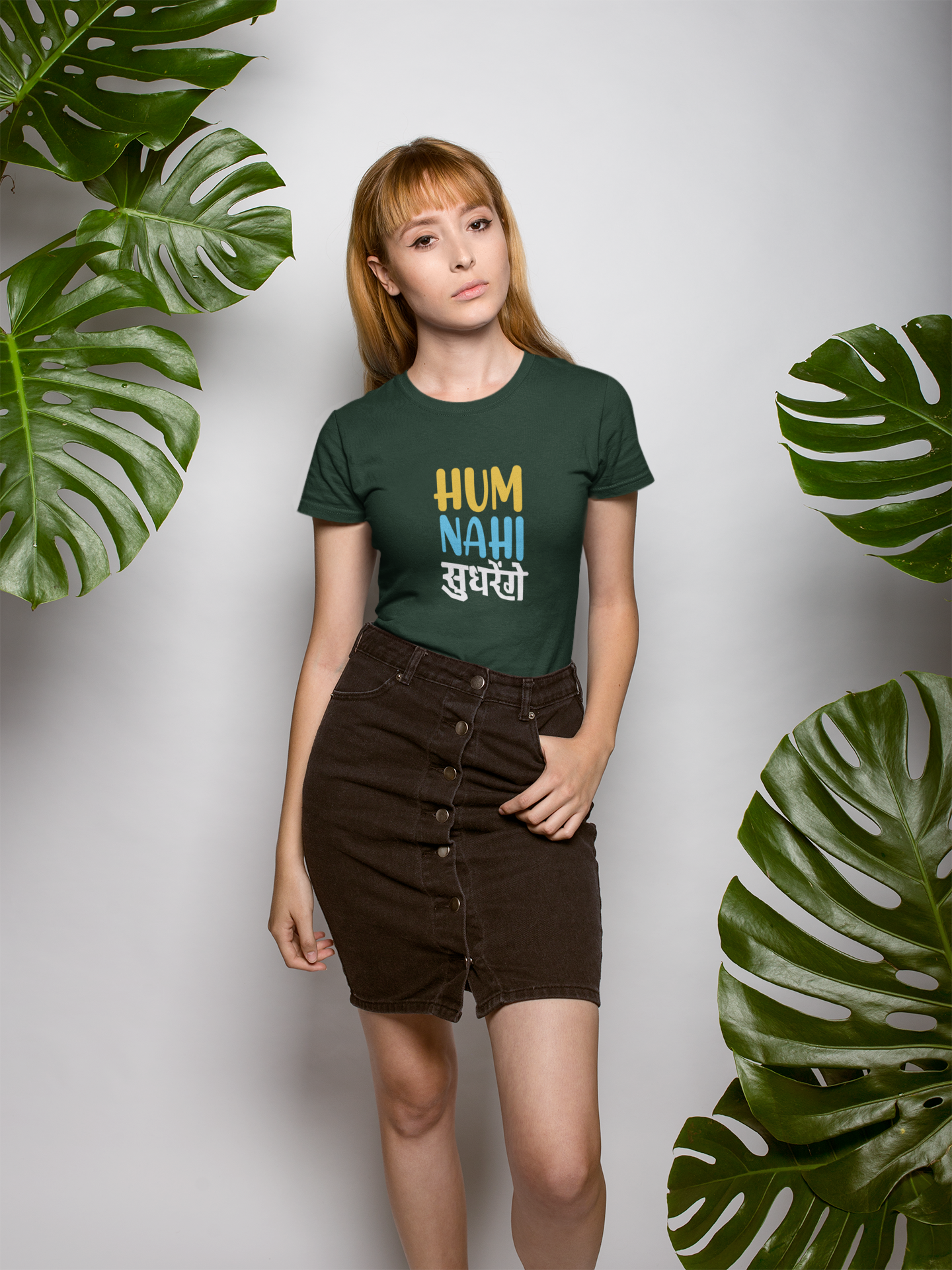 Nahi Sudhrenge Desi Women Half Sleeves T-shirt- FunkyTeesClub