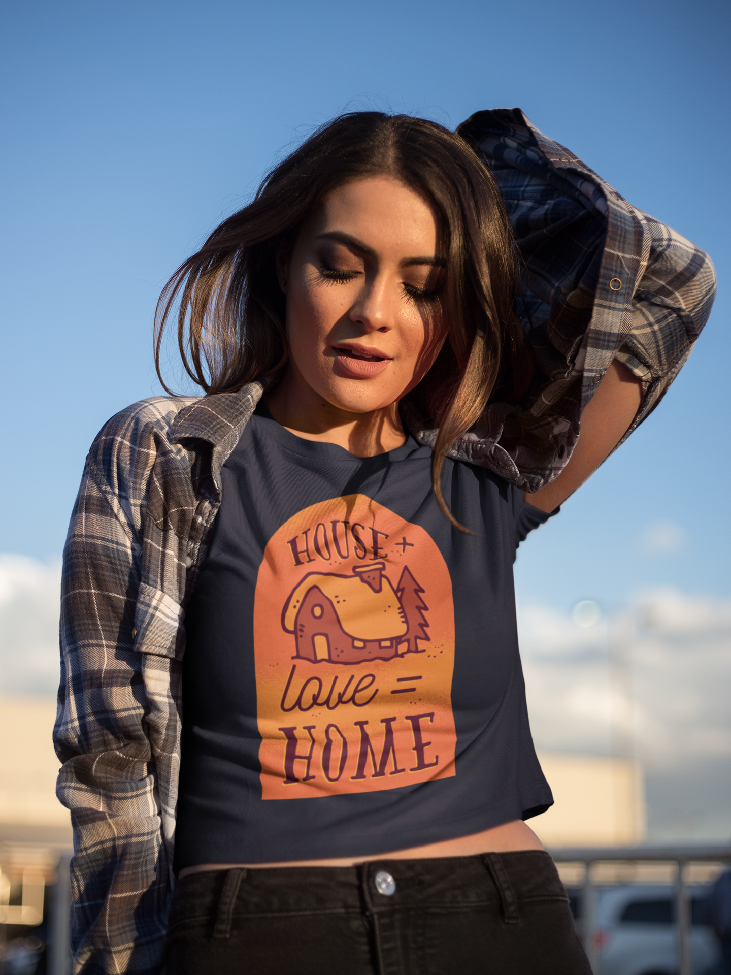 House Love Home Women Crop Top- FunkyTeesClub