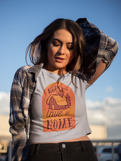 House Love Home Women Crop Top- FunkyTeesClub