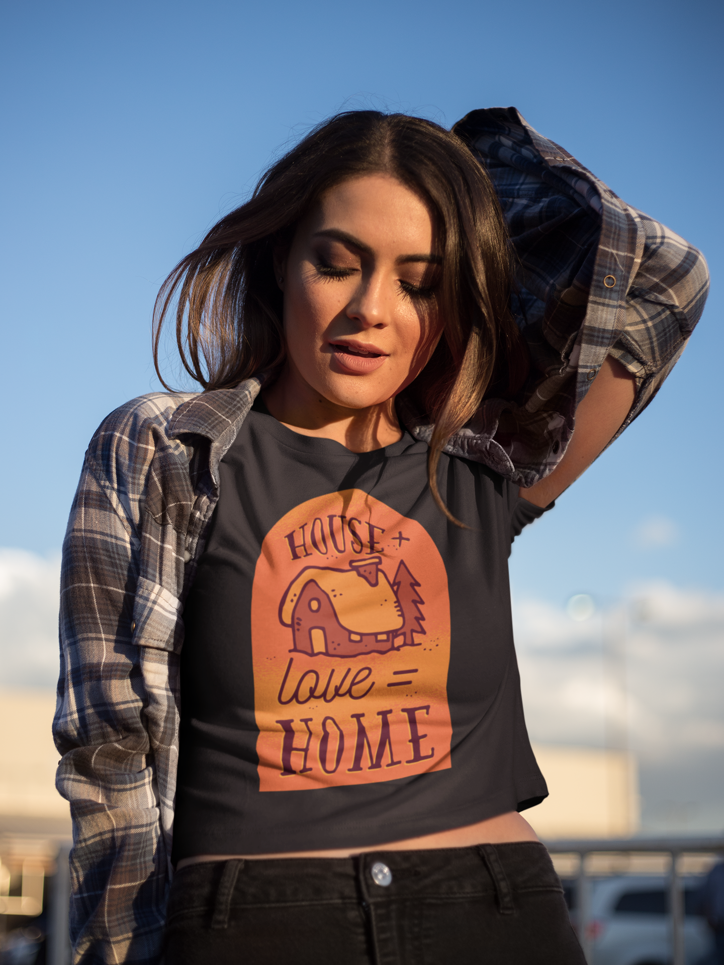 House Love Home Women Crop Top- FunkyTeesClub