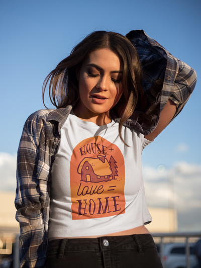House Love Home Women Crop Top- FunkyTeesClub