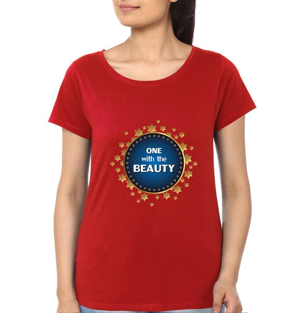 Beauty & Brain Sister Sister Half Sleeves T-Shirts -FunkyTees - Funky Tees Club