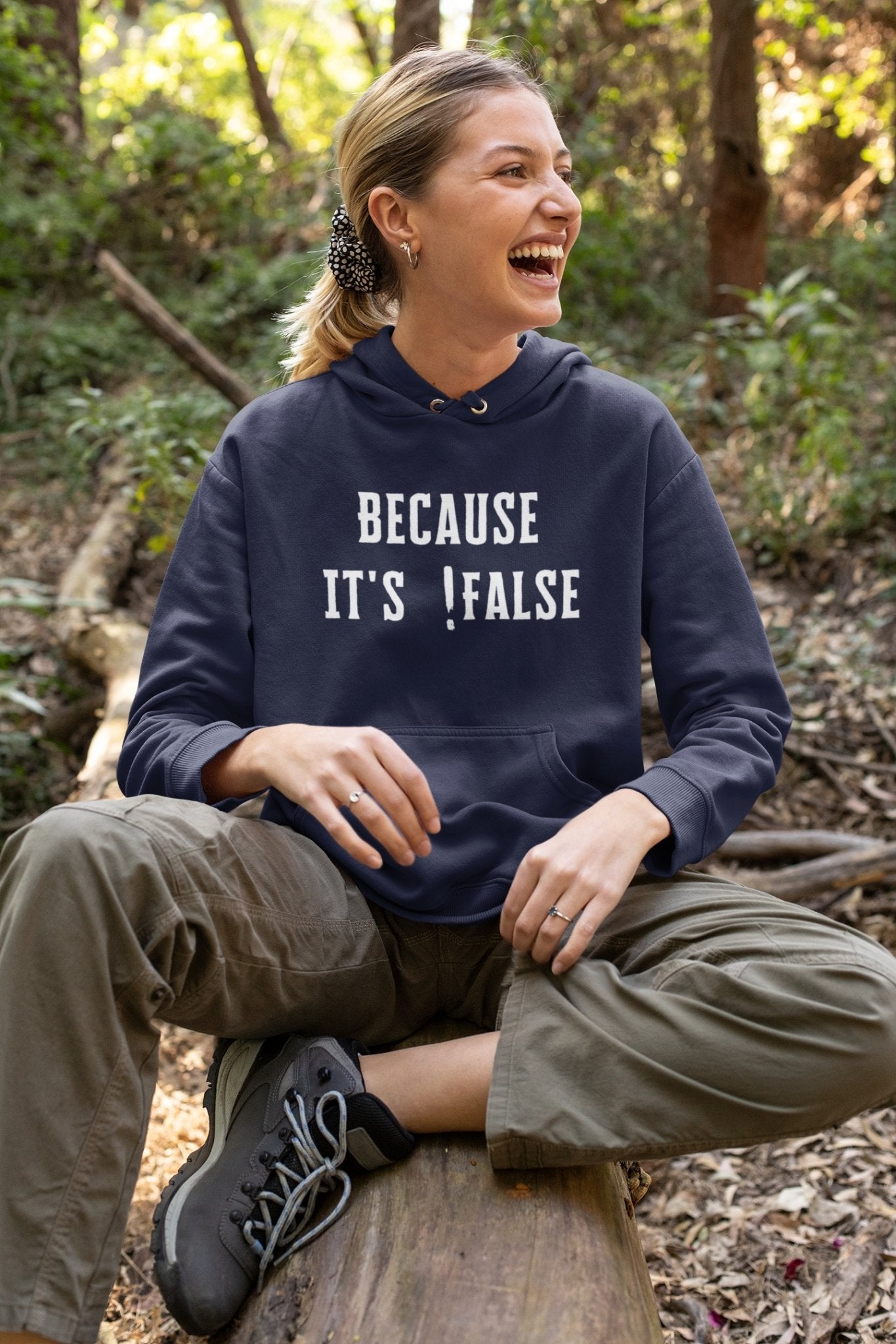 Because Its True Geek Hoodies for Women-FunkyTeesClub - Funky Tees Club
