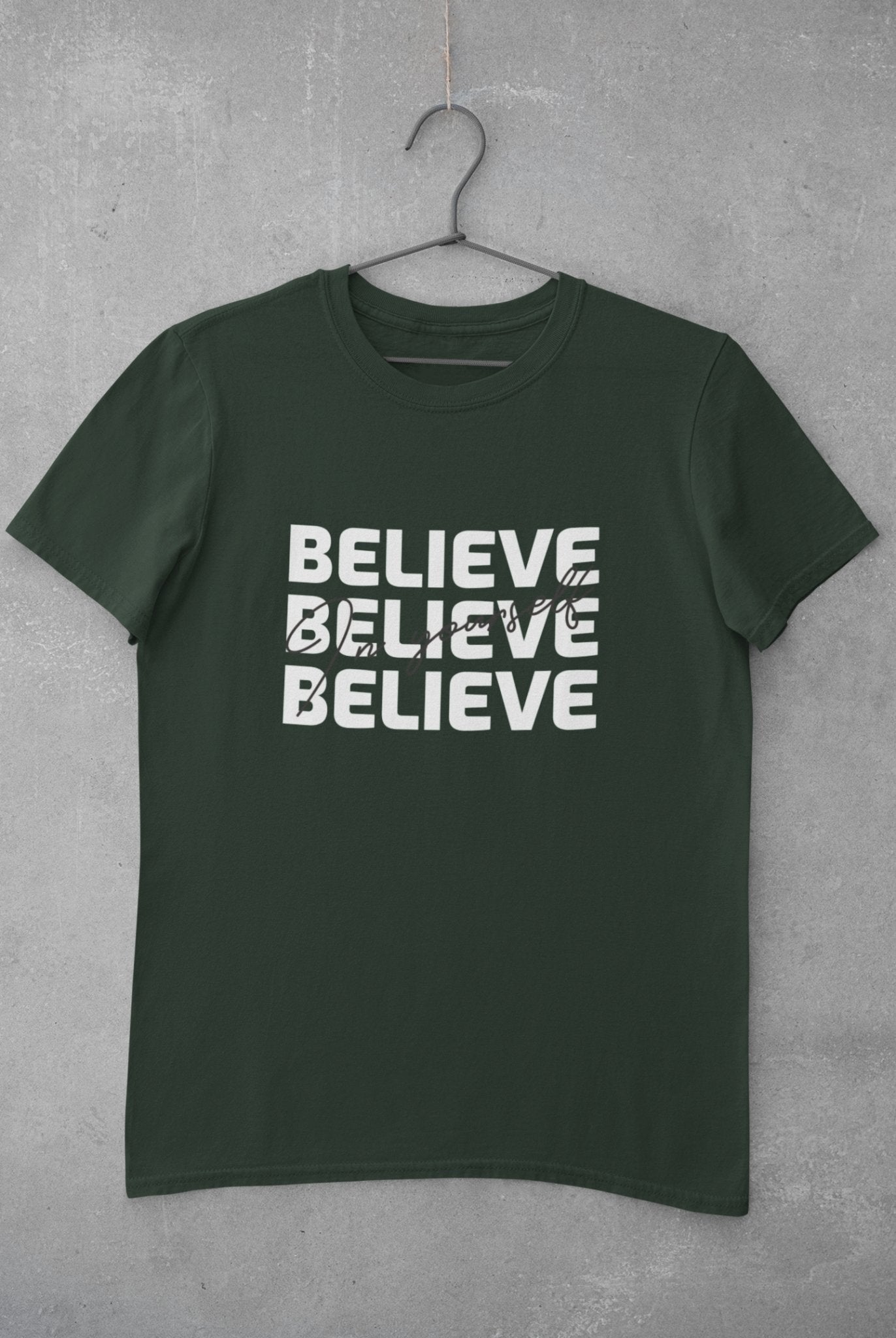Believe Mens Half Sleeves T-shirt- FunkyTeesClub - Funky Tees Club