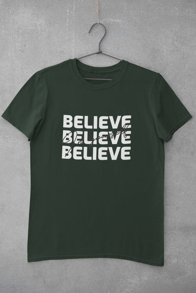 Believe Mens Half Sleeves T-shirt- FunkyTeesClub - Funky Tees Club