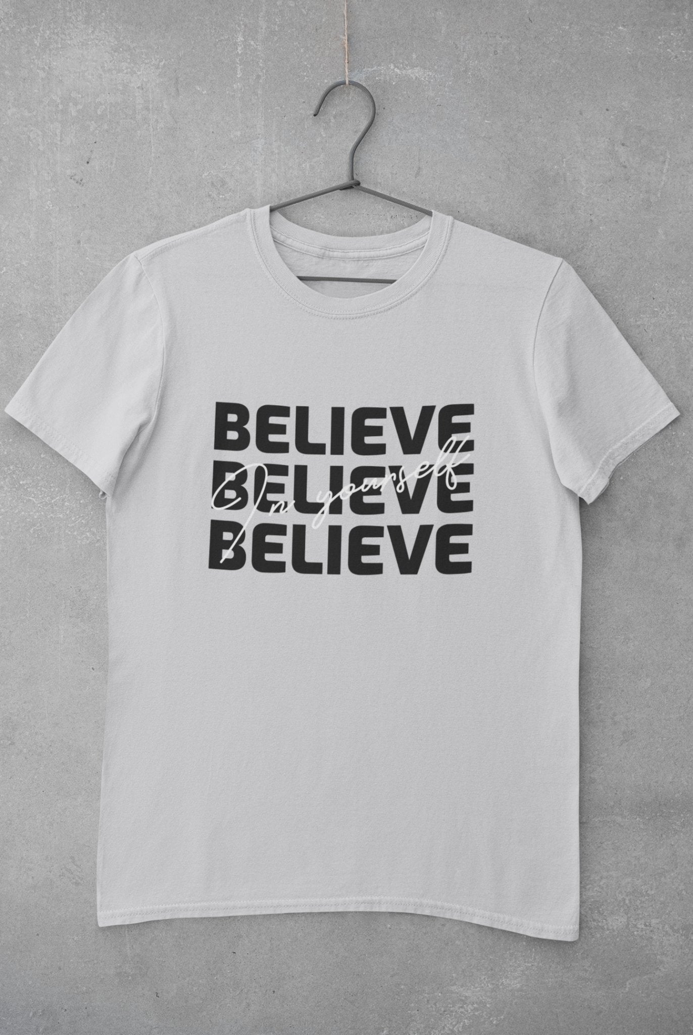 Believe Mens Half Sleeves T-shirt- FunkyTeesClub - Funky Tees Club