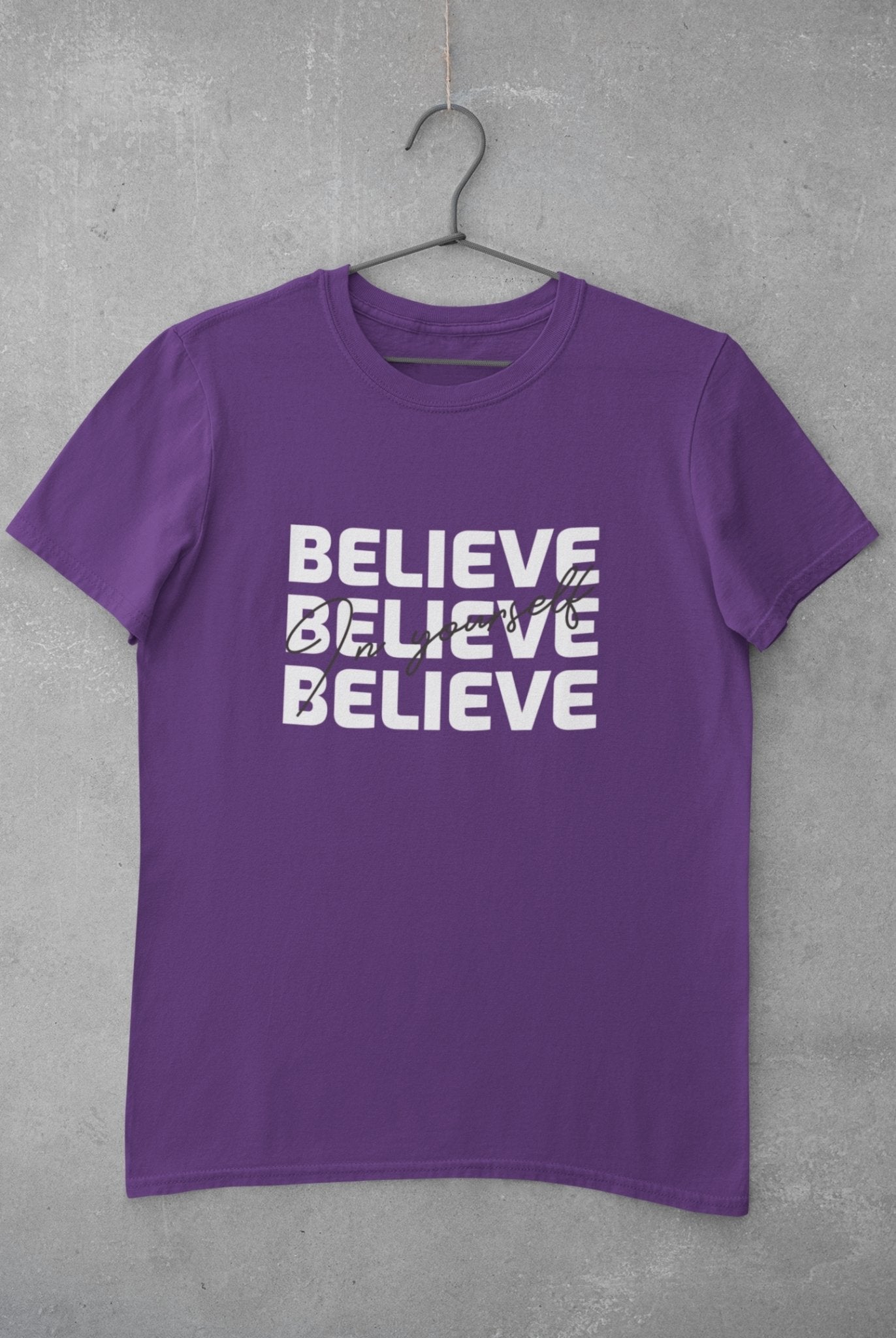 Believe Mens Half Sleeves T-shirt- FunkyTeesClub - Funky Tees Club