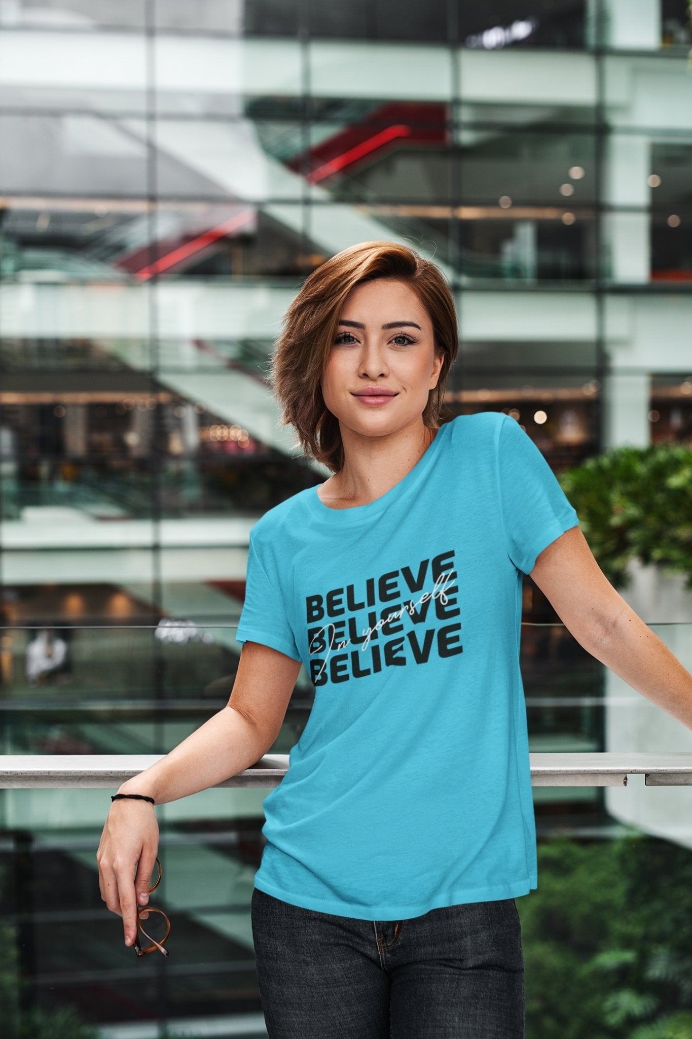 Believe Women Half Sleeves T-shirt- FunkyTeesClub - Funky Tees Club