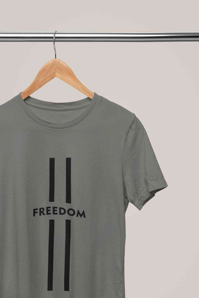 Strip Freedom Mens Half Sleeves T-shirt- FunkyTeesClub