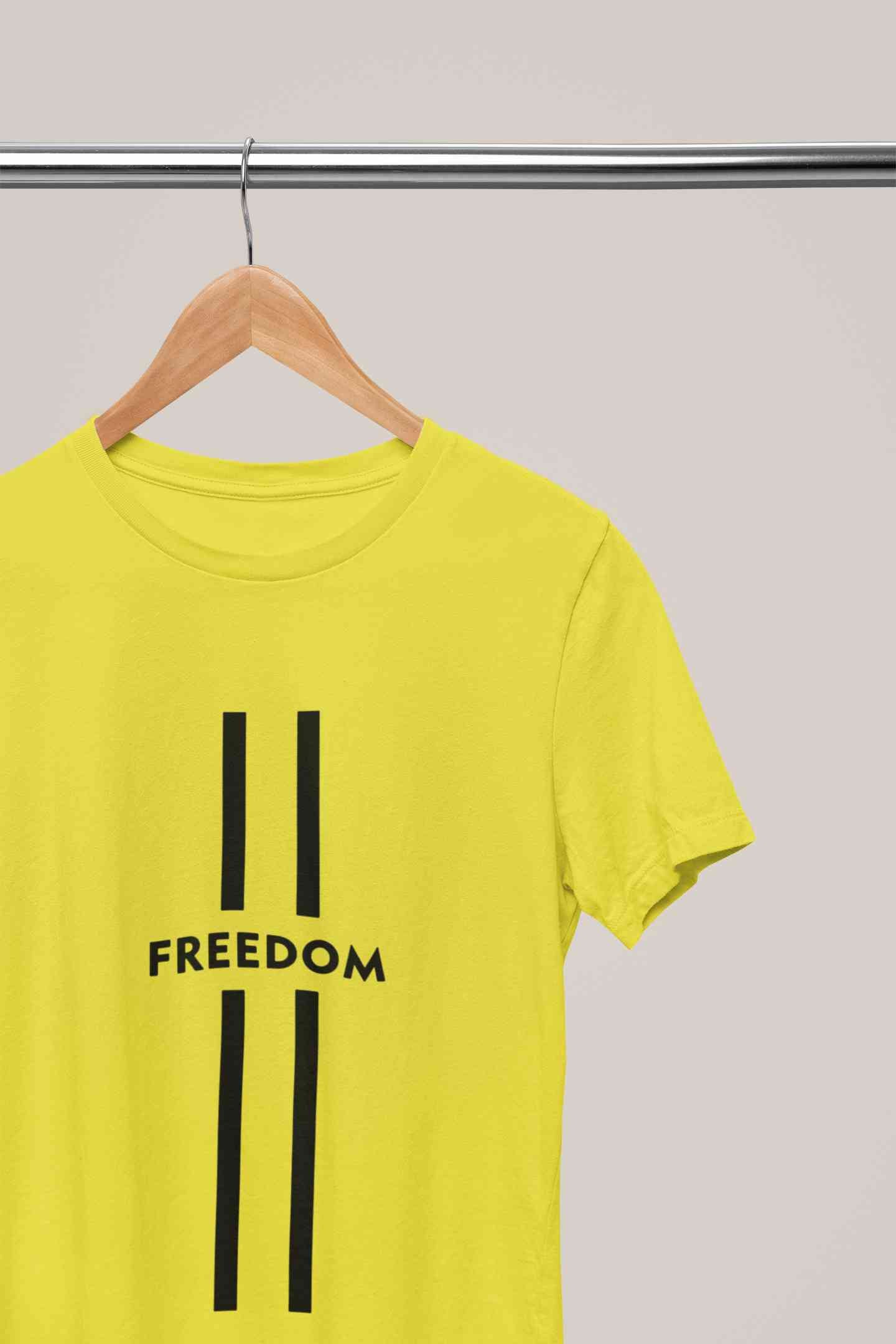 Strip Freedom Mens Half Sleeves T-shirt- FunkyTeesClub