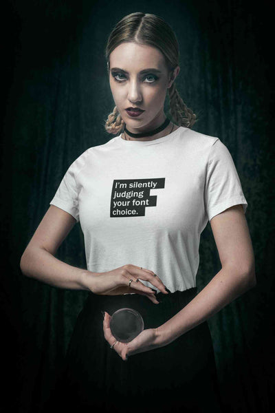 Font Choice Women Half Sleeves T-shirt- FunkyTeesClub