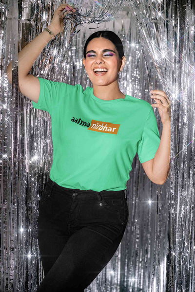 Aatmanirbhar  Women Half Sleeves T-shirt- FunkyTeesClub