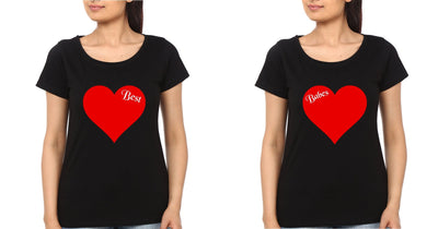 Best Babes BFF Half Sleeves T-Shirts-FunkyTees - Funky Tees Club