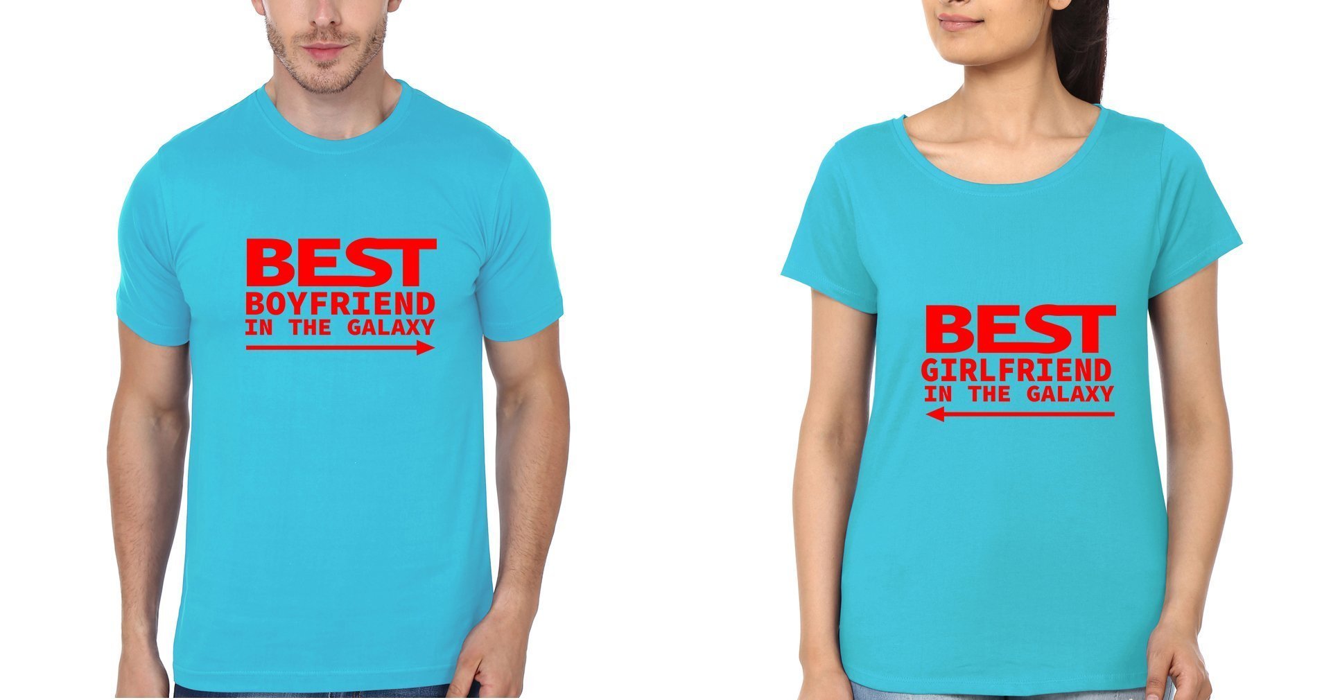 Best Boyfriend GF Couple Half Sleeves T-Shirts -FunkyTees - Funky Tees Club