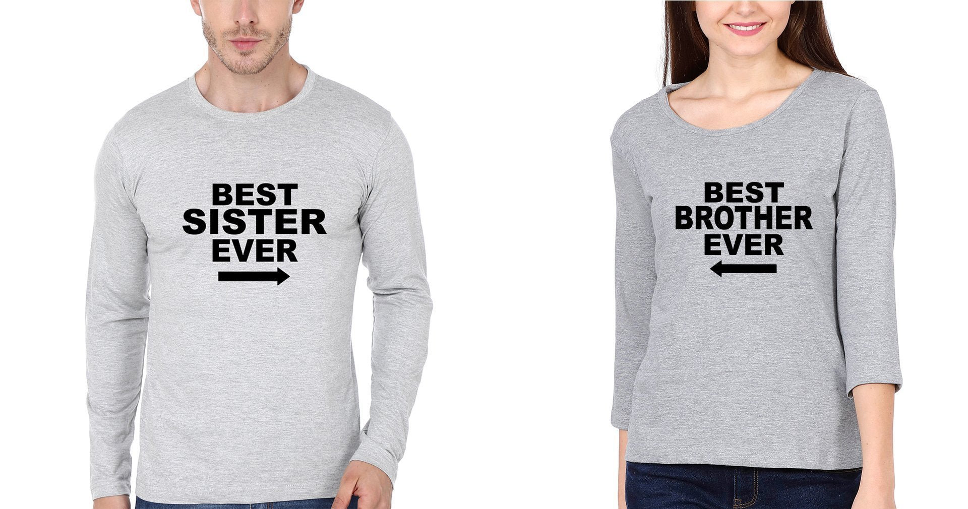 Best Brother Sister ever Brother-Sister Full Sleeves T-Shirts -FunkyTees - Funky Tees Club