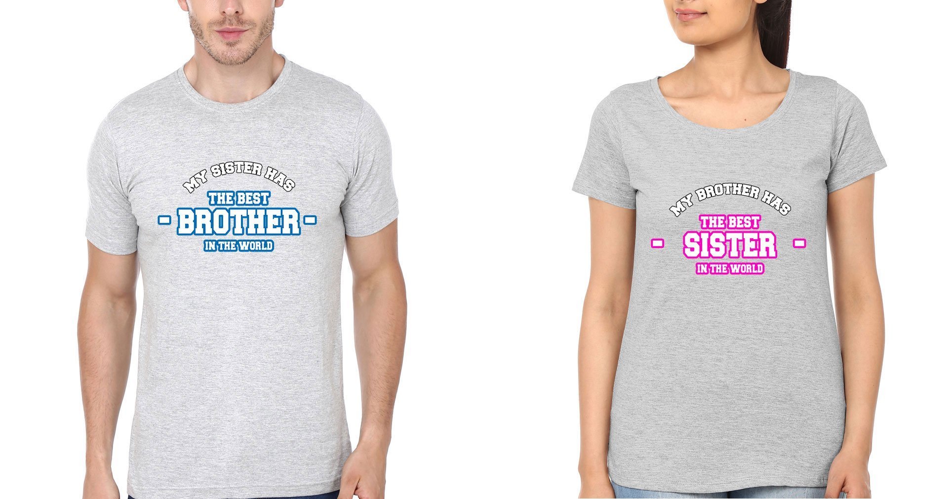 Best Brother Sister In The World Brother-Sister Half Sleeves T-Shirts -FunkyTees - Funky Tees Club