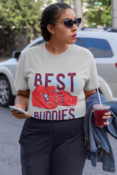 Best Buddies Women Crop Top- FunkyTeesClub - Funky Tees Club