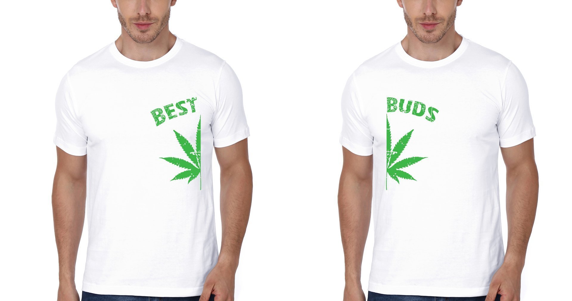 Best Buds BFF Half Sleeves T-Shirts-FunkyTees - Funky Tees Club
