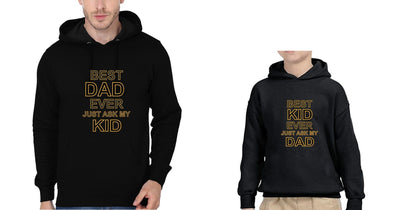 Best Dad Ever Best Kid Ever Father and Son Matching Hoodies- FunkyTeesClub - Funky Tees Club