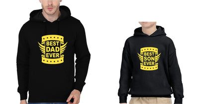Best Dad Ever Best Son Ever Father and Son Matching Hoodies- FunkyTeesClub - Funky Tees Club