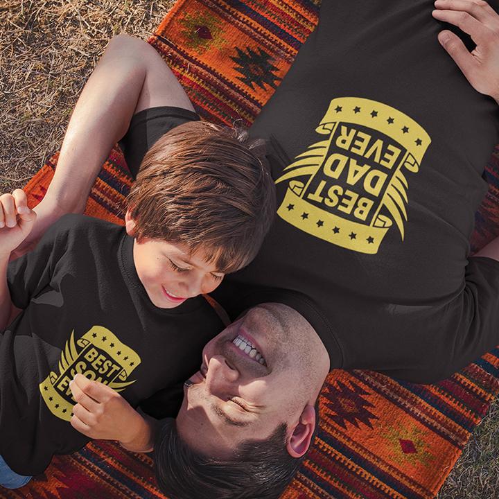 Best Dad Ever Best Son Ever Father and Son Matching T-Shirt- FunkyTeesClub - Funky Tees Club